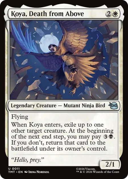 Koya, Death from Above - Teenage Mutant Ninja Turtles Magic: The Gathering trading card