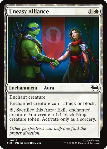 Uneasy Alliance - Teenage Mutant Ninja Turtles Magic: The Gathering trading card