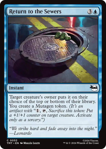 Return to the Sewers - Teenage Mutant Ninja Turtles Magic: The Gathering trading card