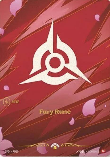 Fury Rune (R01b) | Riftbound Organized Play Promotional Cards(OPP ...