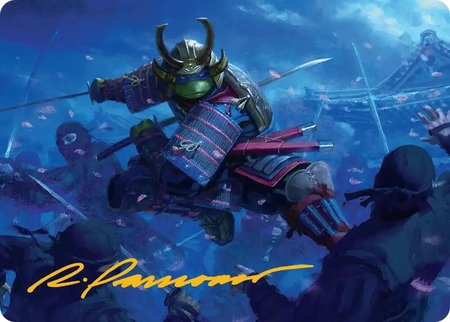 Leonardo, Sewer Samurai Art Card (1/54) (Gold-Stamped Signature) - Art Series: Teenage Mutant Ninja Turtles Magic: The Gathering trading card