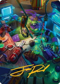 Donatello, the Brains Art Card (Gold-Stamped Signature) - Art Series: Teenage Mutant Ninja Turtles (ASTMT) #40 - Special Magic: The Gathering Trading Card