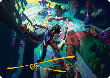 Pain 101 Art Card (Gold-Stamped Signature) - Art Series: Teenage Mutant Ninja Turtles Magic: The Gathering trading card