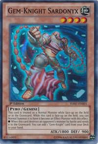 Gem-Knight Sardonyx trading card from Hidden Arsenal 7: Knight of Stars Gem-Knight Sardonyx - Hidden Arsenal 7: Knight of Stars YuGiOh trading card