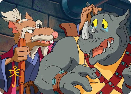 Splinter's Technique Art Card (Gold-Stamped Signature) - Art Series: Teenage Mutant Ninja Turtles Magic: The Gathering trading card