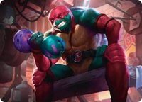 Raphael, Tough Turtle Art Card - Art Series: Teenage Mutant Ninja Turtles (ASTMT) #9 - Special Magic: The Gathering Trading Card