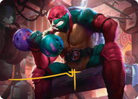 Raphael, Tough Turtle Art Card (Gold-Stamped Signature) - Art Series: Teenage Mutant Ninja Turtles (ASTMT) #9 - Special Magic: The Gathering Trading Card