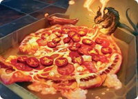 Spicy Oatmeal Pizza Art Card - Art Series: Teenage Mutant Ninja Turtles (ASTMT) #11 - Special Magic: The Gathering Trading Card