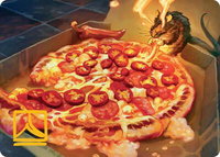 Spicy Oatmeal Pizza Art Card (Gold-Stamped Signature) - Art Series: Teenage Mutant Ninja Turtles (ASTMT) #11 - Special Magic: The Gathering Trading Card