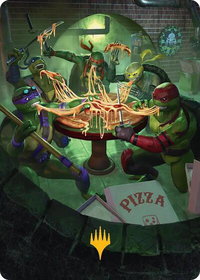 Food Chain Art Card (Gold-Stamped) - Art Series: Teenage Mutant Ninja Turtles (ASTMT) #33 - Special Magic: The Gathering Trading Card