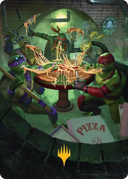 Food Chain Art Card (Gold-Stamped) - Art Series: Teenage Mutant Ninja Turtles Magic: The Gathering trading card