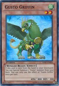 Gusto Griffin - Hidden Arsenal 7: Knight of Stars (HA07) #HA07-EN004 - Super Rare YuGiOh Trading Card