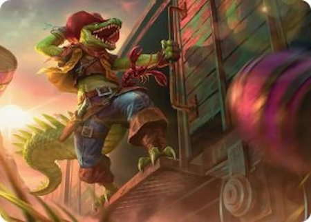 Leatherhead, Iron Gator Art Card - Art Series: Teenage Mutant Ninja Turtles Magic: The Gathering trading card