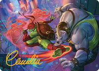 Super Combo Art Card (Gold-Stamped Signature) - Art Series: Teenage Mutant Ninja Turtles (ASTMT) #44 - Special Magic: The Gathering Trading Card