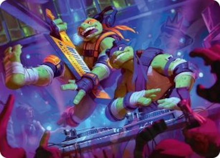 Mikey & Don, Party Planners Art Card - Art Series: Teenage Mutant Ninja Turtles Magic: The Gathering trading card