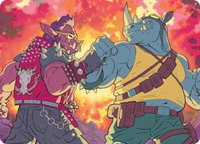 Bebop & Rocksteady Art Card - Art Series: Teenage Mutant Ninja Turtles (ASTMT) #29 - Special Magic: The Gathering Trading Card