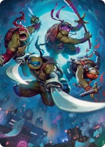 Heroes in a Half Shell Art Card - Art Series: Teenage Mutant Ninja Turtles Magic: The Gathering trading card