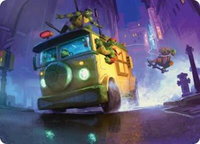 Turtle Van Art Card - Art Series: Teenage Mutant Ninja Turtles (ASTMT) #19 - Special Magic: The Gathering Trading Card