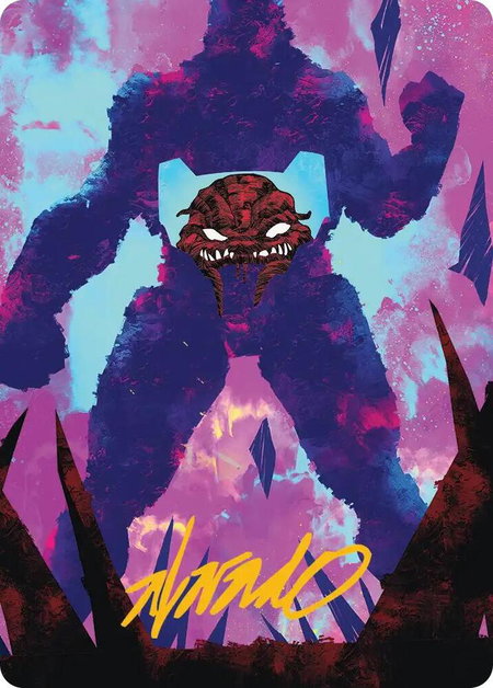 Krang, Utrom Warlord Art Card (Gold-Stamped Signature) - Art Series: Teenage Mutant Ninja Turtles Magic: The Gathering trading card