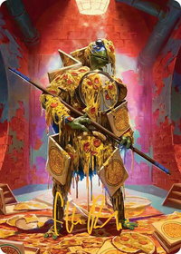 Commander's Plate Art Card (Gold-Stamped Signature) - Art Series: Teenage Mutant Ninja Turtles (ASTMT) #50 - Special Magic: The Gathering Trading Card