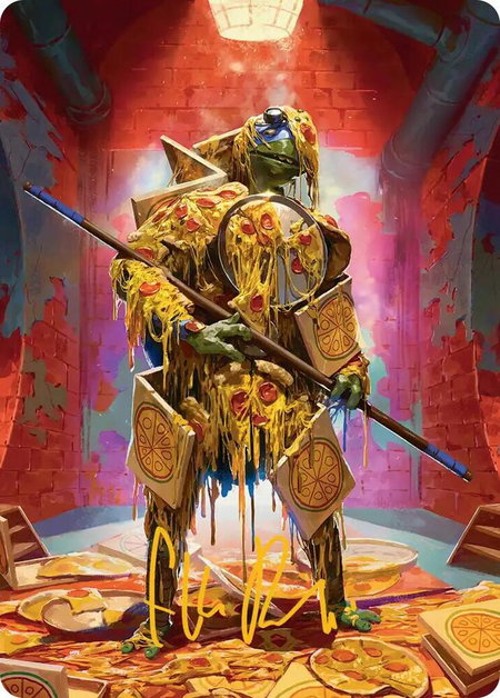 Commander's Plate Art Card (Gold-Stamped Signature) - Art Series: Teenage Mutant Ninja Turtles Magic: The Gathering trading card