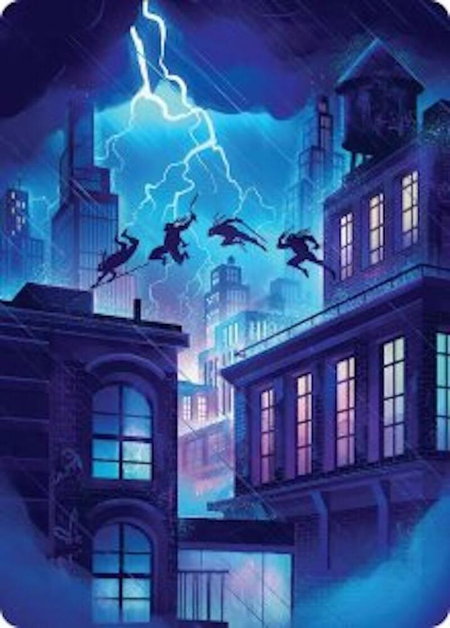 Island Art Card (37/54) - Art Series: Teenage Mutant Ninja Turtles Magic: The Gathering trading card