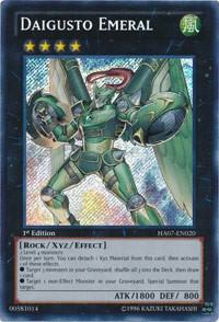 Daigusto Emeral trading card from Hidden Arsenal 7: Knight of Stars Daigusto Emeral - Hidden Arsenal 7: Knight of Stars YuGiOh trading card