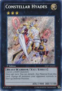 Constellar Hyades trading card from Hidden Arsenal 7: Knight of Stars Constellar Hyades - Hidden Arsenal 7: Knight of Stars YuGiOh trading card