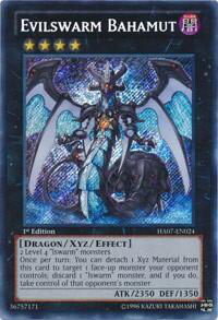 Evilswarm Bahamut - Hidden Arsenal 7: Knight of Stars (HA07) #HA07-EN024 - Secret Rare YuGiOh Trading Card