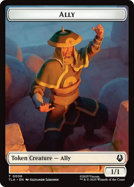 Ally (0006) // Bear Double-Sided Tokens - Avatar: The Last Airbender Magic: The Gathering trading card