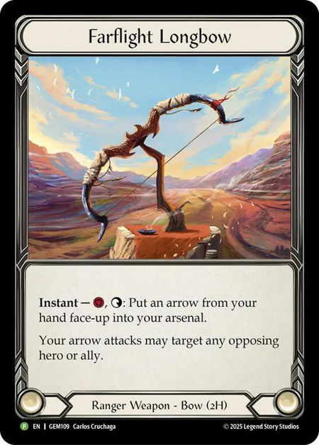 Farflight Longbow - GEM Pack 4 Flesh and Blood trading card