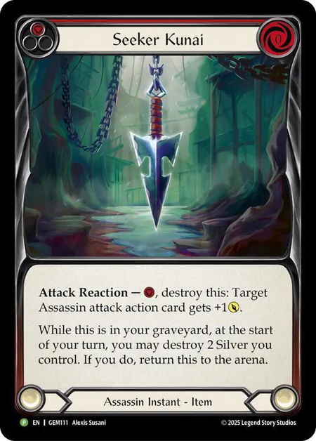 Seeker Kunai (Red) - GEM Pack 4 Flesh and Blood trading card