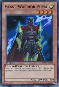 Beast-Warrior Puma - Hidden Arsenal 7: Knight of Stars (HA07) #HA07-EN032 - Super Rare YuGiOh Trading Card