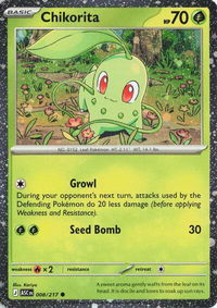 Chikorita (Cosmos Holo) - Miscellaneous Cards & Products (MCAP) #008/217 - Common Pokémon Trading Card