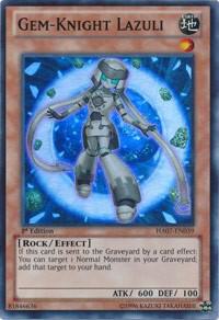 Gem-Knight Lazuli trading card from Hidden Arsenal 7: Knight of Stars Gem-Knight Lazuli - Hidden Arsenal 7: Knight of Stars YuGiOh trading card