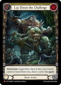 Lay Down The Challenge (Yellow) (Extended Art) - Compendium of Rathe (PEN) #PEN007 - Majestic Flesh and Blood Trading Card