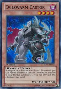 Evilswarm Castor trading card from Hidden Arsenal 7: Knight of Stars Evilswarm Castor - Hidden Arsenal 7: Knight of Stars YuGiOh trading card