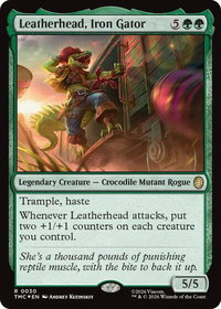 Leatherhead, Iron Gator (Surge Foil) - Commander: Teenage Mutant Ninja Turtles (TMC) #30 - Rare Magic: The Gathering Trading Card