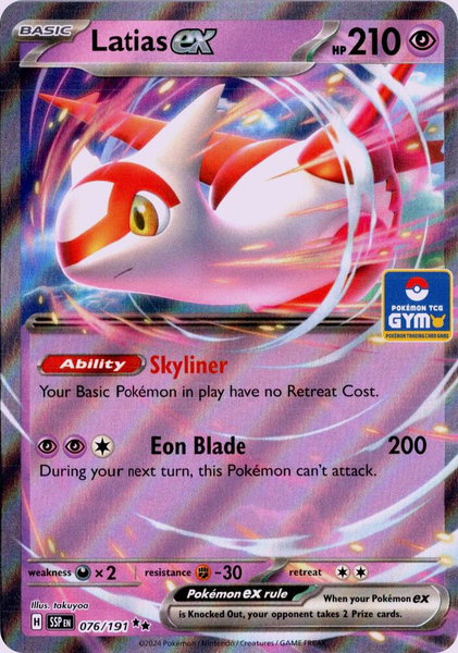 Latias ex - 076/191 (GYM) trading card from Southeast Asia Exclusives Latias ex - 076/191 (GYM) - Southeast Asia Exclusives Pokémon trading card