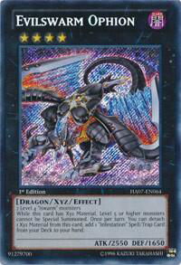 Evilswarm Ophion - Hidden Arsenal 7: Knight of Stars (HA07) #HA07-EN064 - Secret Rare YuGiOh Trading Card