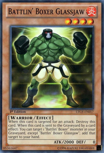 Battlin' Boxer Glassjaw - Lord of the Tachyon Galaxy YuGiOh trading card