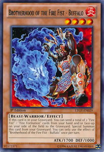 Brotherhood of the Fire Fist - Buffalo - Lord of the Tachyon Galaxy (LTGY) #LTGY-EN029 - Rare YuGiOh Trading Card
