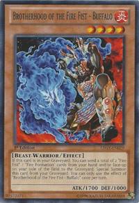 Brotherhood of the Fire Fist - Buffalo - Lord of the Tachyon Galaxy YuGiOh trading card