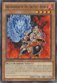 Brotherhood of the Fire Fist - Rhino - Lord of the Tachyon Galaxy (LTGY) #LTGY-EN028 - Rare YuGiOh Trading Card