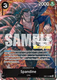 Spandine (Offline Regional Champion Card Set 2025 Vol.1) - One Piece Promotion Cards (OP-PR) #EB01-043 - Rare One Piece Trading Card