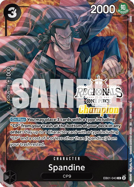 Spandine (Offline Regional Champion Card Set 2025 Vol.1) - One Piece Promotion Cards One Piece trading card