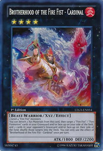 Brotherhood of the Fire Fist - Cardinal - Lord of the Tachyon Galaxy (LTGY) #LTGY-EN054 - Secret Rare YuGiOh Trading Card