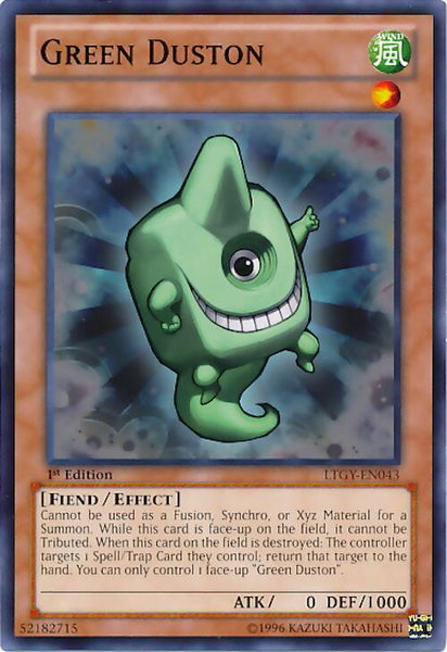 Green Duston - Lord of the Tachyon Galaxy YuGiOh trading card