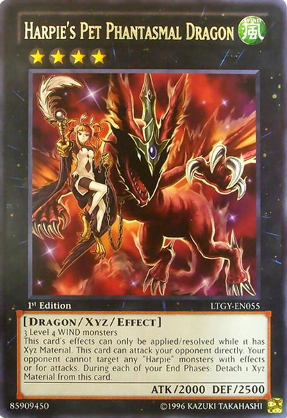 Harpie's Pet Phantasmal Dragon trading card from Lord of the Tachyon Galaxy Harpie's Pet Phantasmal Dragon - Lord of the Tachyon Galaxy YuGiOh trading card