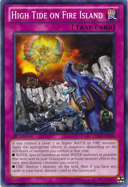 High Tide on Fire Island - Lord of the Tachyon Galaxy YuGiOh trading card